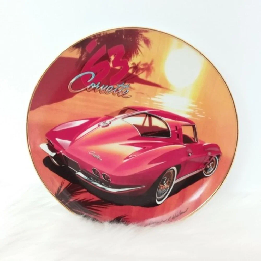 1963 Corvette Porcelain Plate by Donald R. Wieland